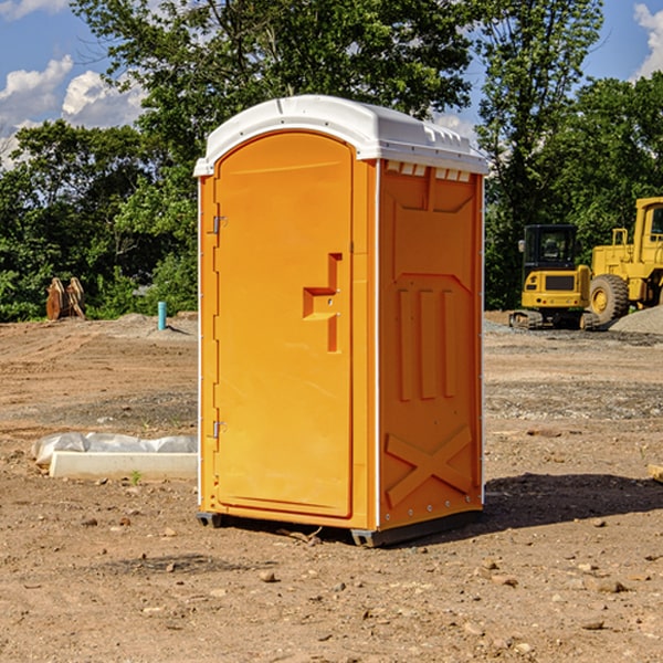 how often are the porta potties cleaned and serviced during a rental period in Kingsland